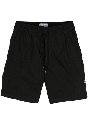 Calvin Klein logo-appliqué straight-leg shorts - Black