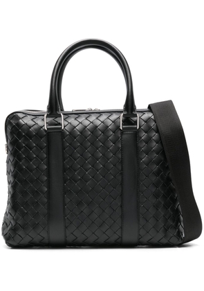 Bottega Veneta Slim Intrecciato leather briefcase - Black