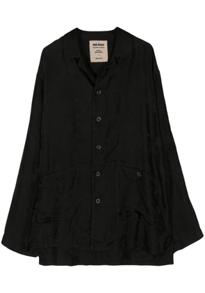 Uma Wang long-sleeve patch-pocket shirt - Black