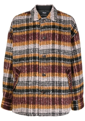 FIVE CM stripe-pattern shirt jacket - Multicolour