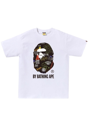 A BATHING APE® logo-print cotton T-shirt - White