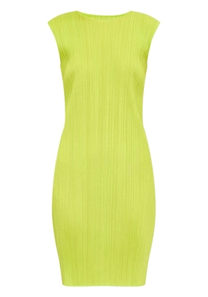 Pleats Please Issey Miyake plissé sleeveless minidress - Green