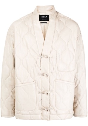 FIVE CM faux-leather jacket - White