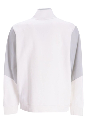 BOSS zip-up panelled sweatshirt - White