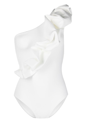Maygel Coronel one-shoulder swimsuit - White