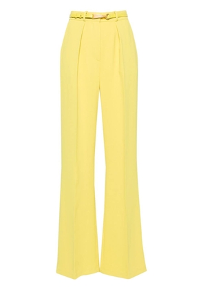 Elisabetta Franchi belted crepe tailored trousers - Yellow