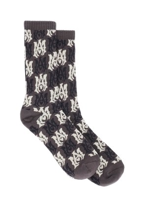 Amiri socks with ma pattern - 43/46 Grigio