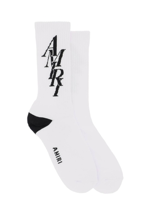 Amiri stack logo socks - 39/42 Bianco