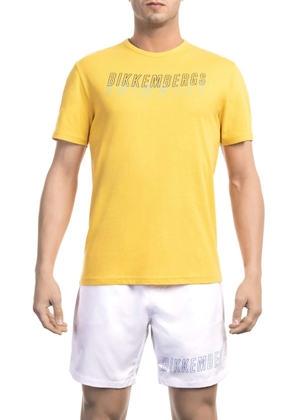 Bikkembergs Yellow Cotton T-Shirt - S