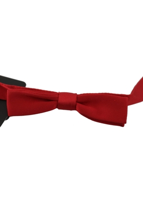 Dolce & Gabbana  Red 100% Silk Slim Adjustable Neck Papillon Bow Tie