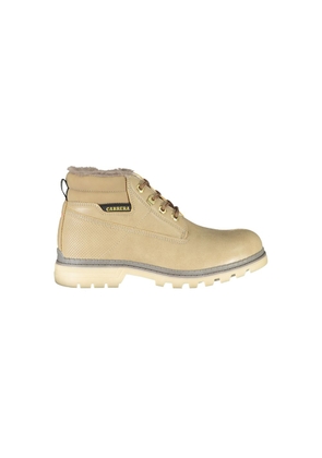 Carrera Beige Lace-Up Boots with Contrast Details - EU35/US5