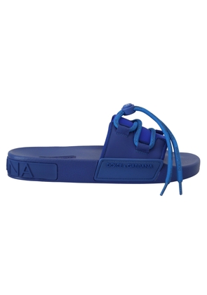 Blue Stretch Rubber Sandals Slides Slip On Shoes - EU40/US7
