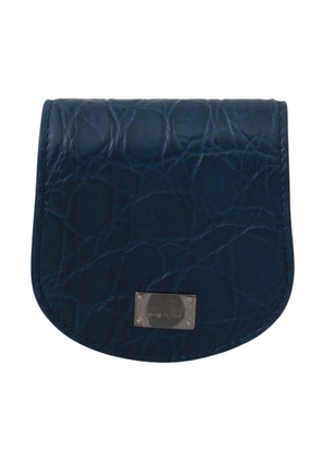 Dolce & Gabbana  Blue Leather Holder Pocket Condom Case