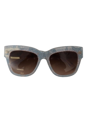 Dolce & Gabbana Blue Lace Acetate Rectangle Shades DG4231 Sunglasses