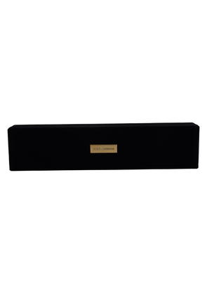 Dolce & Gabbana Black Velvet Logo Plaque Storage Bracelet Jewelry Box