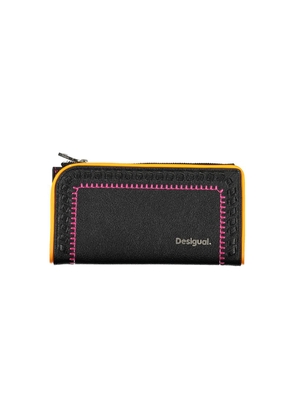 Desigual Elegant Black Two-Compartment Wallet