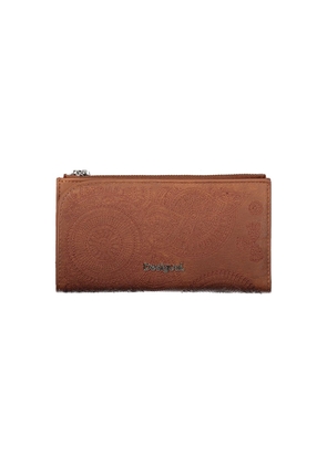 Desigual Elegant Brown Two-Compartment Wallet