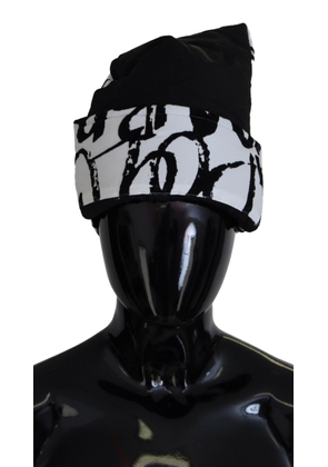 Dolce & Gabbana White Printed Nylon Women Winter Beanie Cap Hat