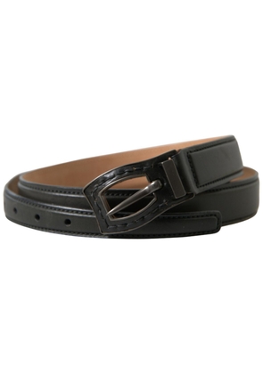 Ermanno Scervino Black Leather Metal Buckle Cintura Belt - 90 cm / 36 Inches