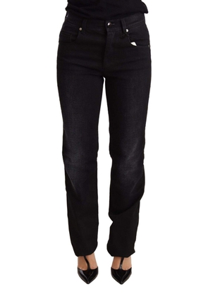 Ermanno Scervino Black Washed Straight Denim Trouser Cotton Jeans - W26