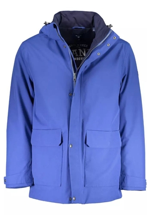Gant Blue Cotton Jacket - S
