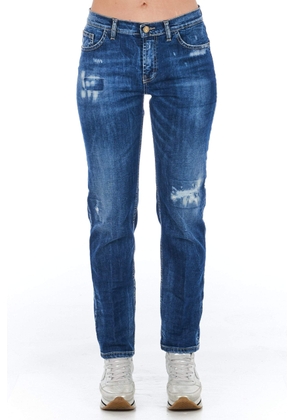 Frankie Morello Blue Cotton Jeans & Pant - W26