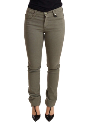 Ermanno Scervino Green Low Waist Skinny Slim Trouser Cotton Jeans - W26