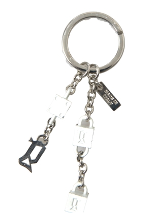Dolce & Gabbana Silver Tone Metal DG Logo Engraved Keyring Keychain