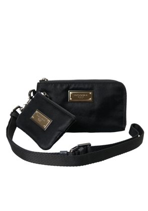Dolce & Gabbana Black Nylon Logo Multifunctional Kit 2 Pcs Set Bags