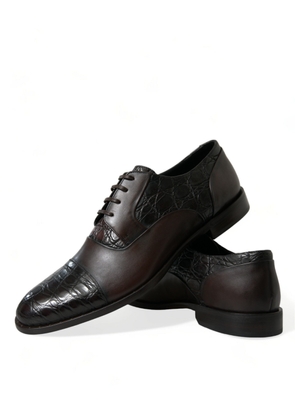 Dolce & Gabbana Brown Exotic Leather Formal Men Dress Shoes - EU45/US12