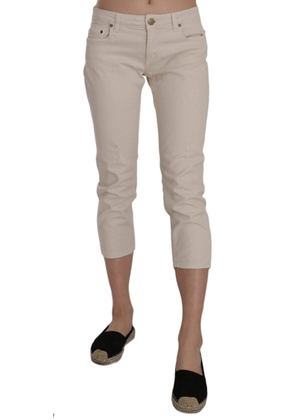 Dondup  Cotton Stretch Low Waist Skinny Cropped Capri Jeans - W29