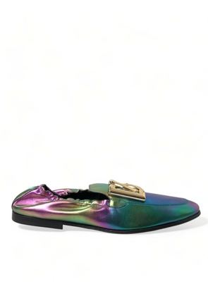 Dolce & Gabbana Multicolor Leather DG Logo Loafer Dress Shoes - EU43/US10