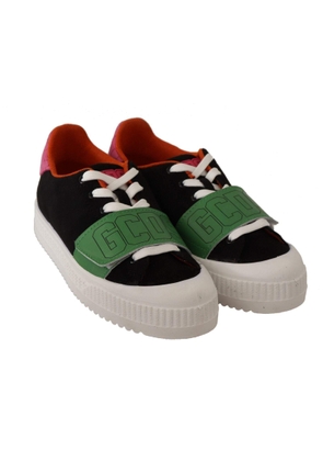GCDS Multicolor Suede Low Top Lace Up  Sneakers Shoes - EU38/US7.5