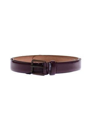 Dolce & Gabbana Purple Leather Logo Cintura Gürtel Belt - 75 cm / 30 Inches