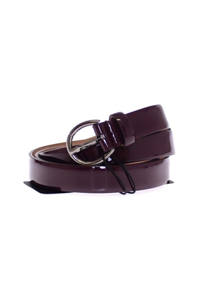 Dolce & Gabbana Purple Leather Logo Cintura Belt - 95 cm / 38 Inches
