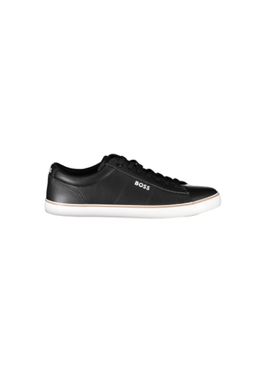Hugo Boss Sleek Black Contrast Lace-Up Sneakers - EU40/US7