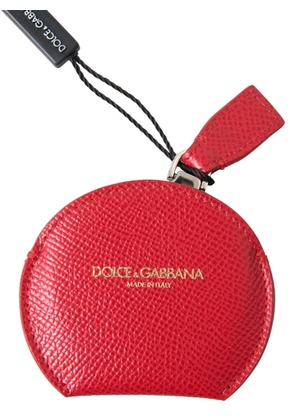 Dolce & Gabbana Red Calfskin Leather Hand Mirror Holder