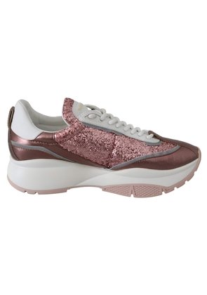 Jimmy Choo Pink Candyfloss Leather Raine Sneakers - EU41/US11