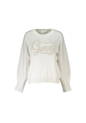 Guess Jeans Elegant Crew Neck Embroidered Sweater - XS