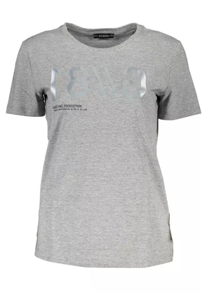Guess Jeans Gray Cotton Tops & T-Shirt - XS