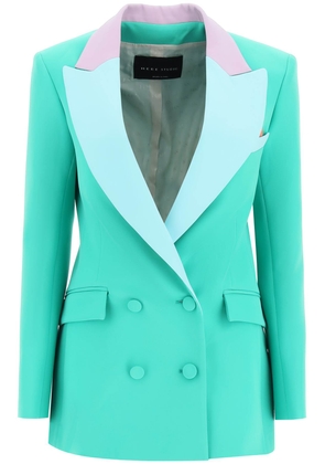 Hebe studio 'bianca' double-breasted blazer in neo-crepe - 44 Verde