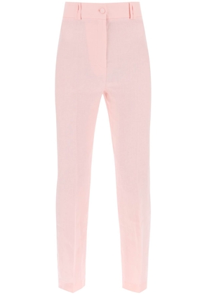 Hebe studio 'loulou' linen trousers - 38 Rosa