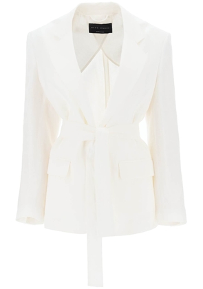 Hebe studio single-breasted blazer in linen - 40 Bianco