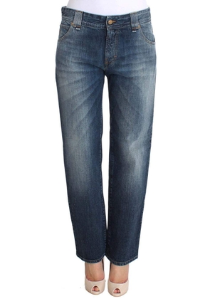 John Galliano Blue Wash Relaxed Fit Cotton Stretch Denim Jeans - Blue