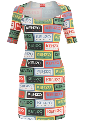 Kenzo 'kenzo labels' mini dress - S Multicolor