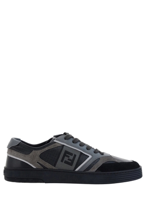Fendi Black Calf Leather Low Top Sneakers - EU44/US11