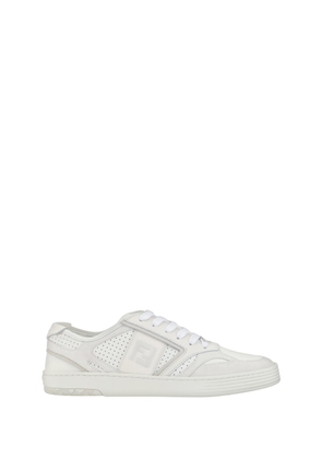 Fendi White Calf Leather Low Top Sneakers - EU40/US7