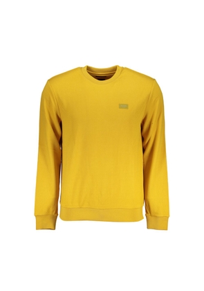 Guess Jeans Sleek Yellow Slim Fit Crew Neck Sweater - S