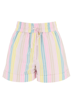 Ganni organic cotton shorts - 34 Multicolor