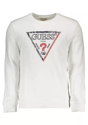 Guess Jeans White Cotton Sweater - XXL